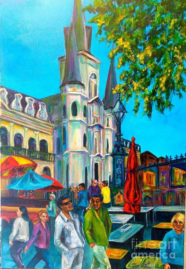Jackson Square, St. Peter Street at Chartres by Beverly Boulet