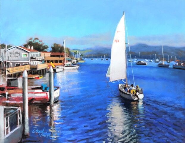 Blue Escape, Pastel, by Jerry Boyd