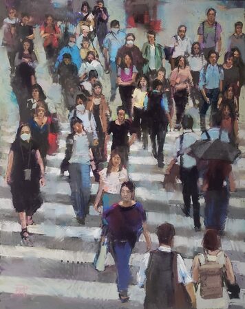 Busy Crosswalk by Andrew McDermott