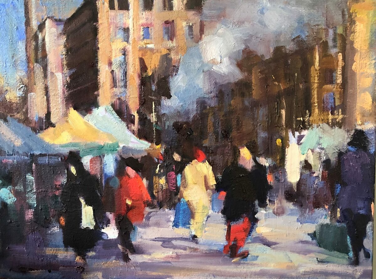Bustling Free Market in NYC by Lily Braff