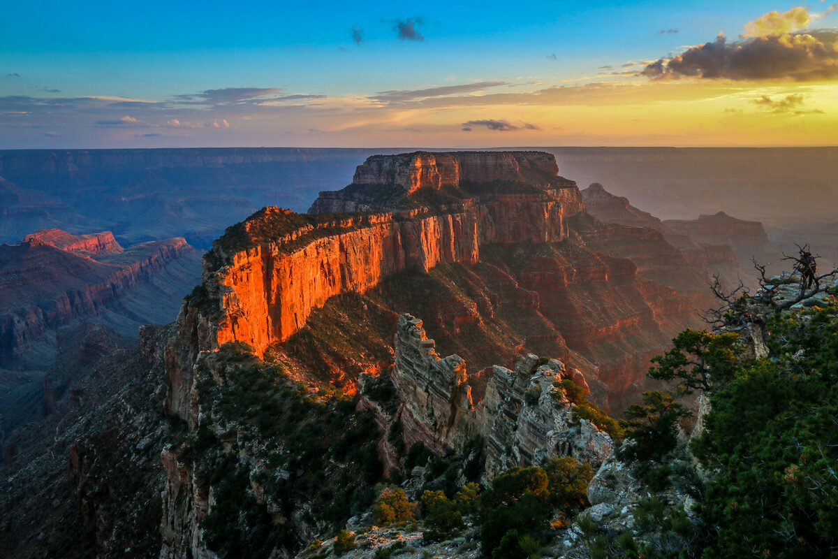 Sunset Over Wotans Throne by Michael W Harding