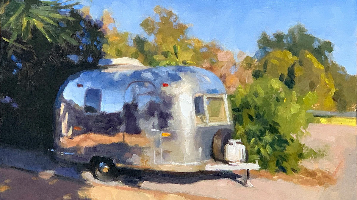 Scottsdale Airstream by Timothy Horn, Oil, 12x16 in. May 2024 Best Vehicle