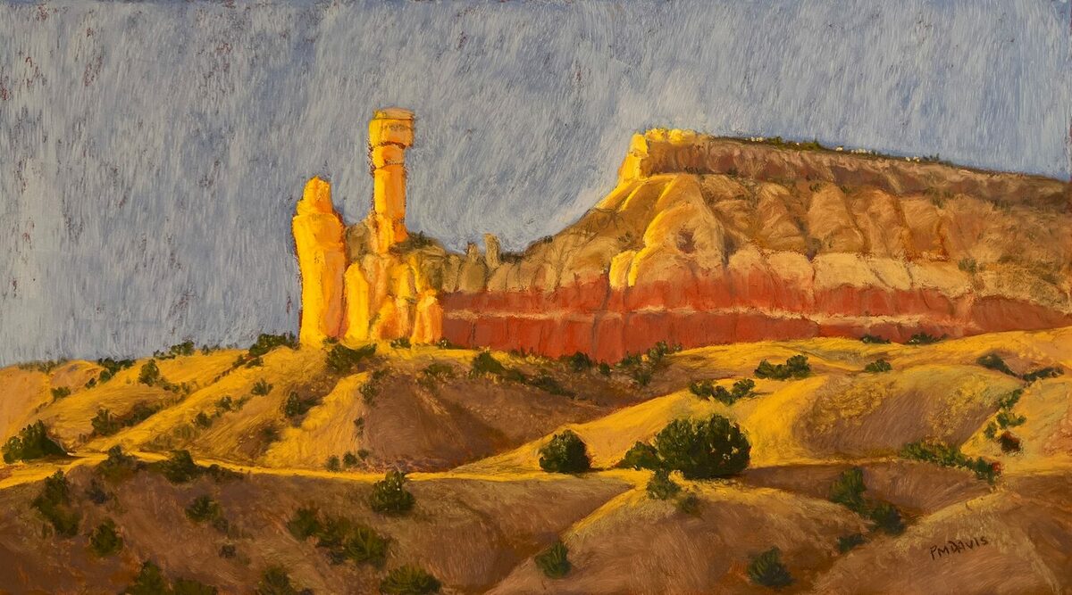 Last Light at Chimney Rock by Paula M Davis
