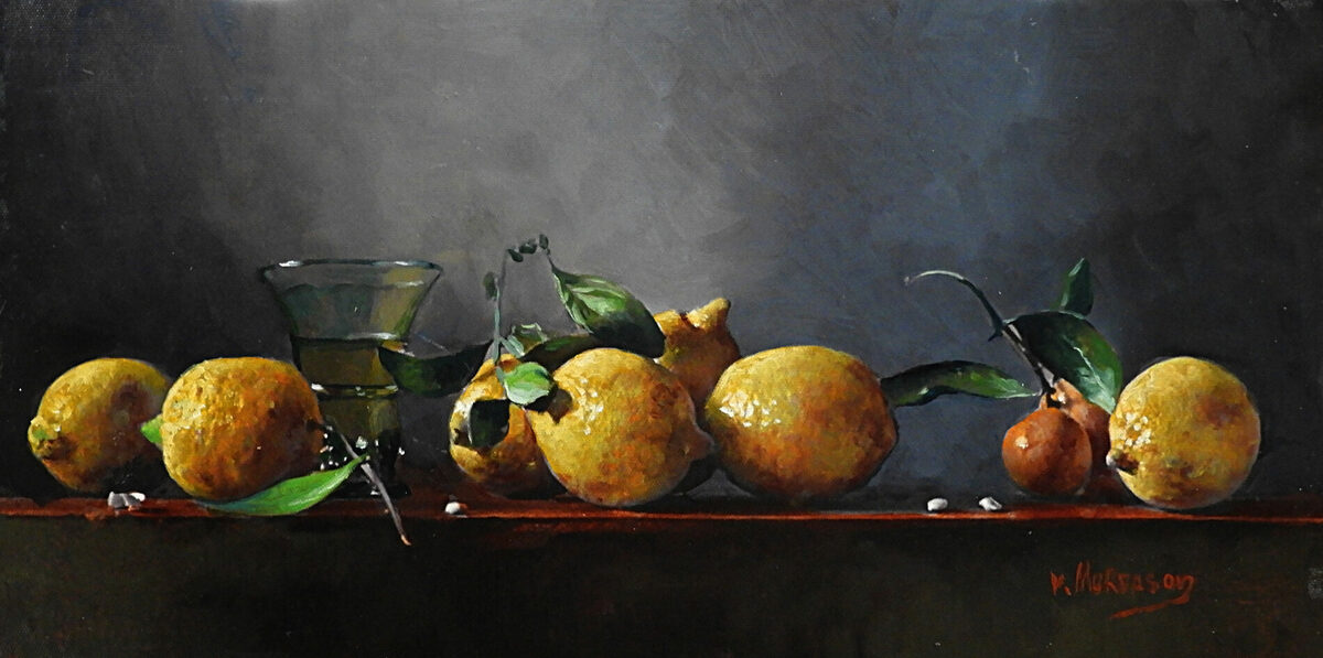 Glass Reflections with Citrus Glow by Victor Mordasov
