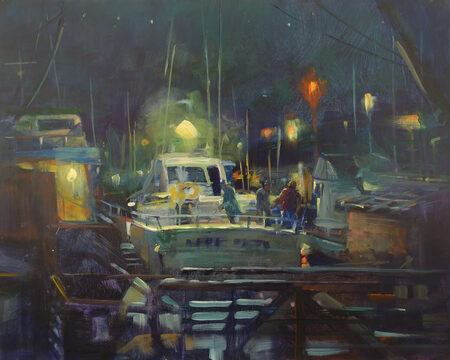 Morning Prep, 16x20, Acrylic by Rick James Delanty