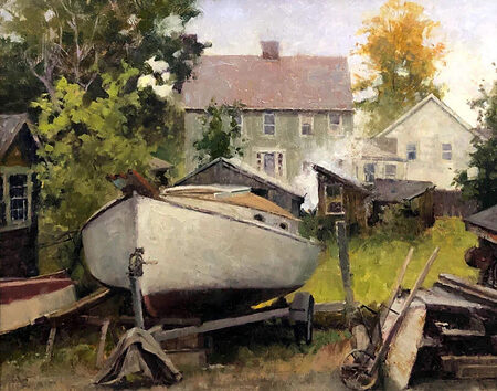 Burnham's Boatyard, Essex, Massachusetts by Neal Hughes